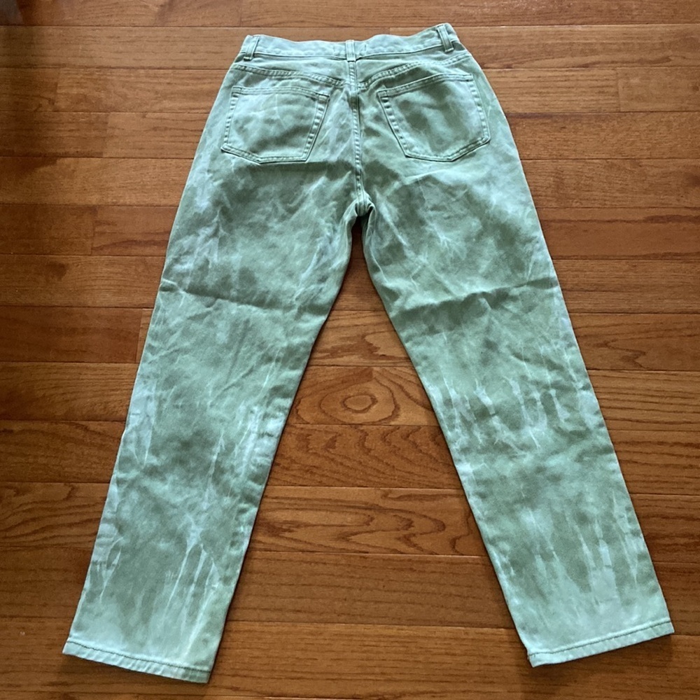 Green tie-dye effect jeans size 8